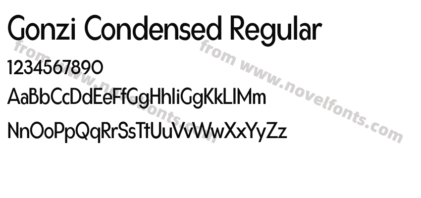 Gonzi Condensed RegularPreview