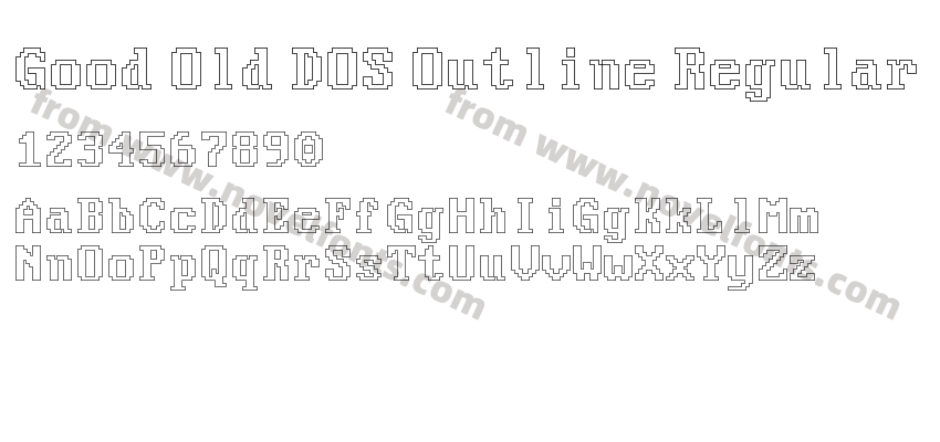 Good Old DOS Outline RegularPreview
