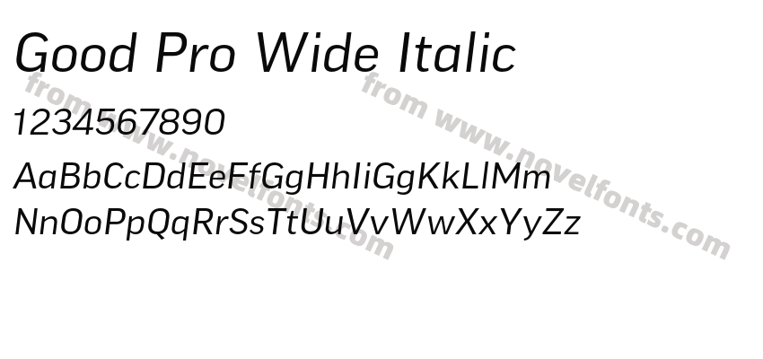 Good Pro Wide ItalicPreview