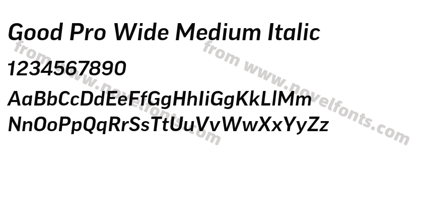 Good Pro Wide Medium ItalicPreview