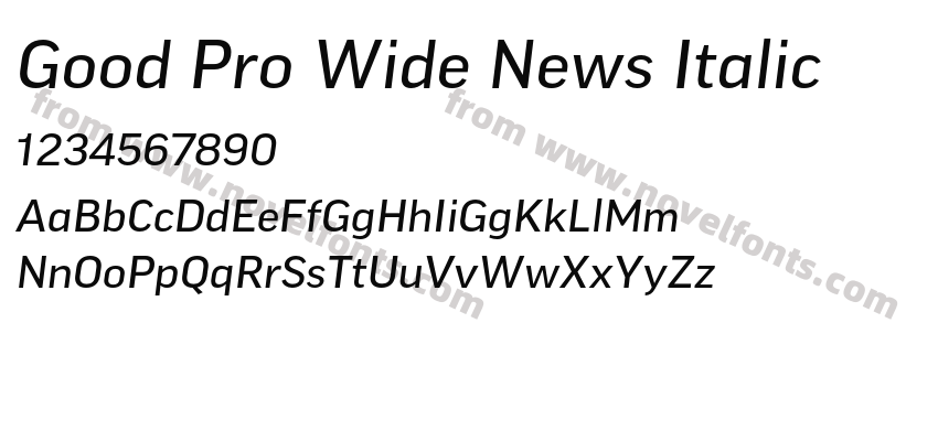 Good Pro Wide News ItalicPreview