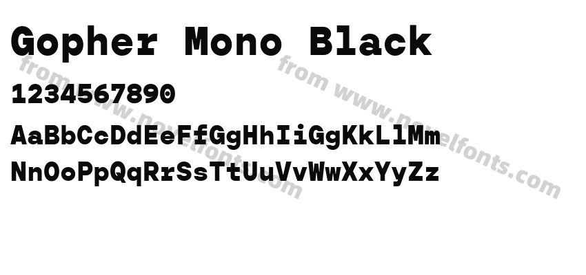 Gopher Mono BlackPreview