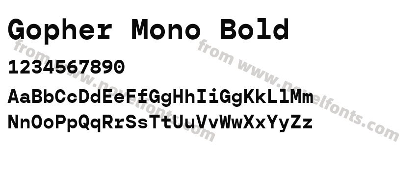 Gopher Mono BoldPreview