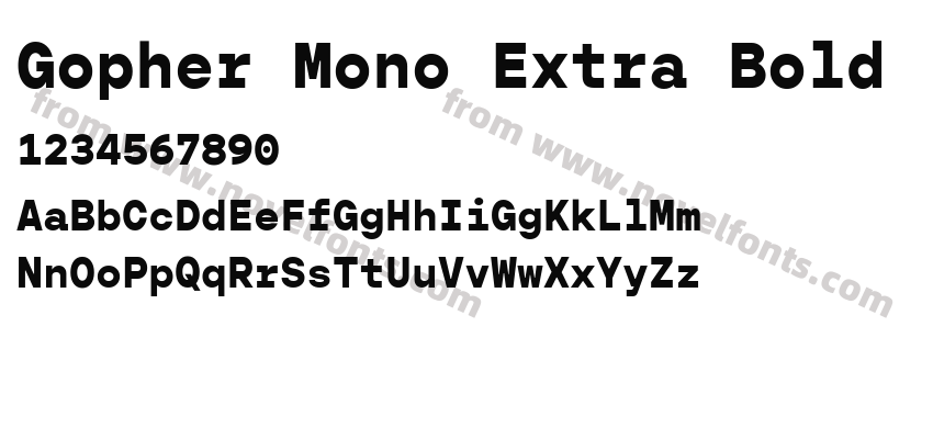 Gopher Mono Extra BoldPreview