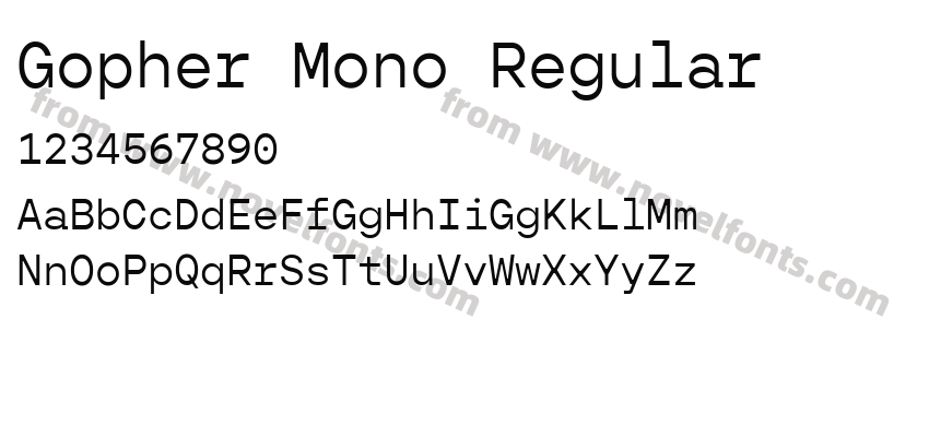 Gopher Mono RegularPreview