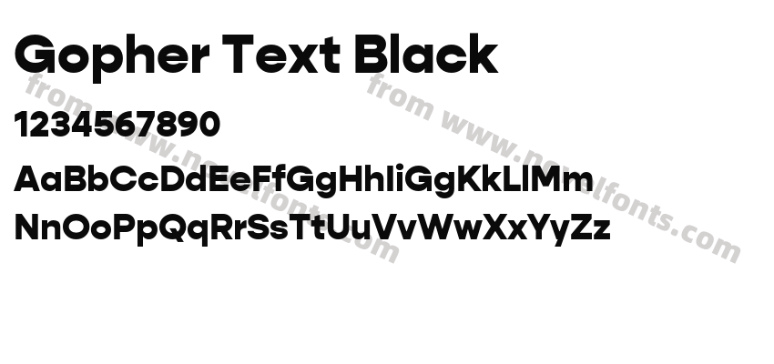 Gopher Text BlackPreview