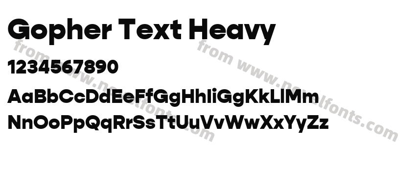 Gopher Text HeavyPreview