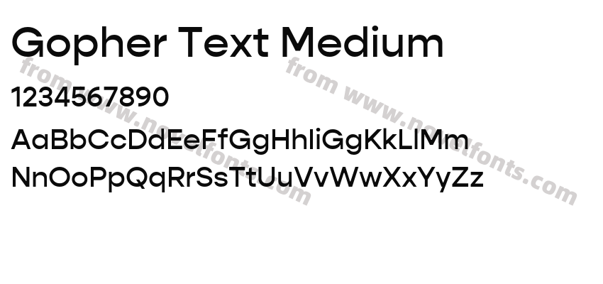 Gopher Text MediumPreview