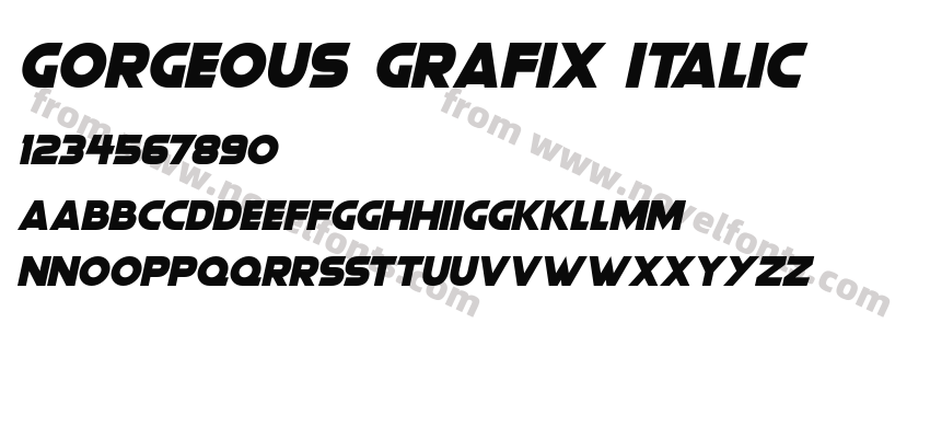 Gorgeous Grafix ItalicPreview