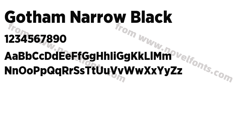 Gotham Narrow BlackPreview