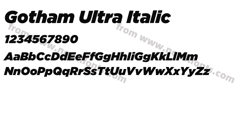 Gotham Ultra ItalicPreview