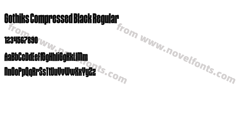 Gothiks Compressed Black RegularPreview