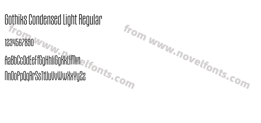 Gothiks Condensed Light RegularPreview