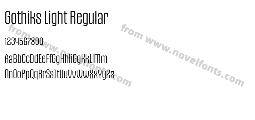 Gothiks Light RegularPreview