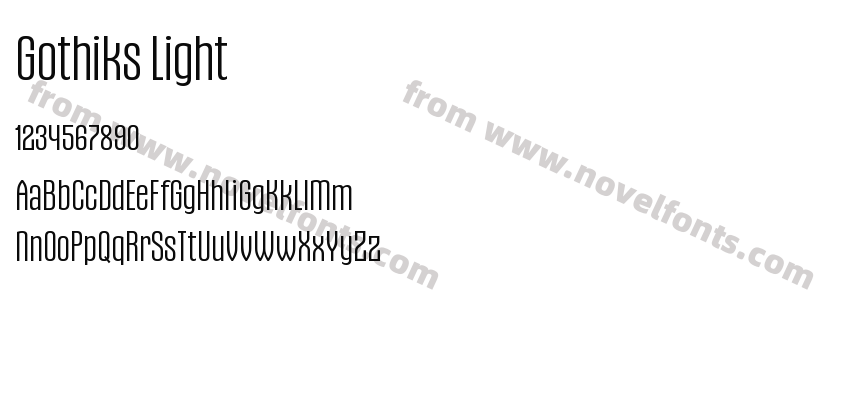 Gothiks LightPreview