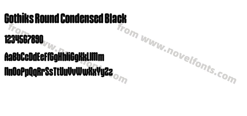 Gothiks Round Condensed BlackPreview
