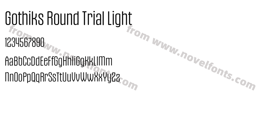 Gothiks Round Trial LightPreview