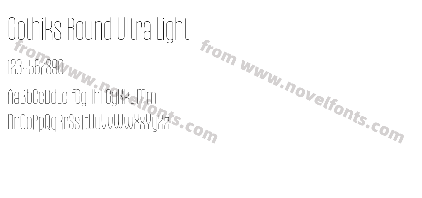 Gothiks Round Ultra LightPreview