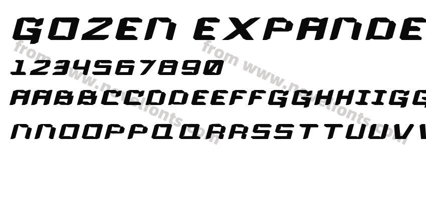 Gozen Expanded ItalicPreview