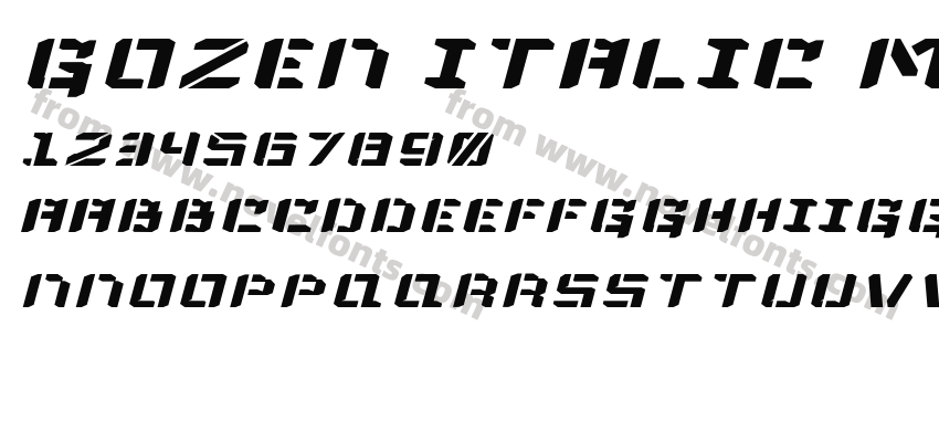 Gozen Italic MechaPreview