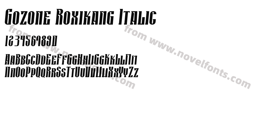Gozone Roxikang ItalicPreview