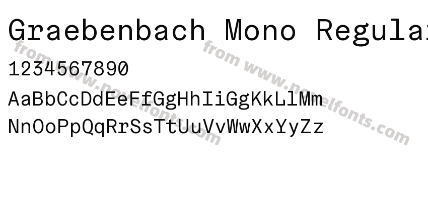 Graebenbach Mono RegularPreview