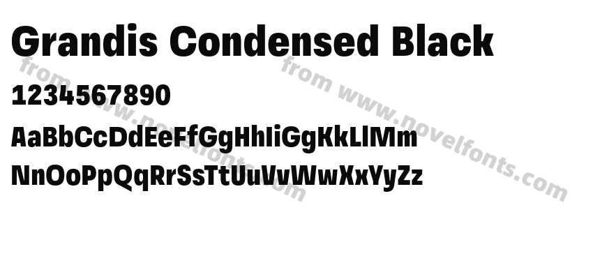Grandis Condensed BlackPreview