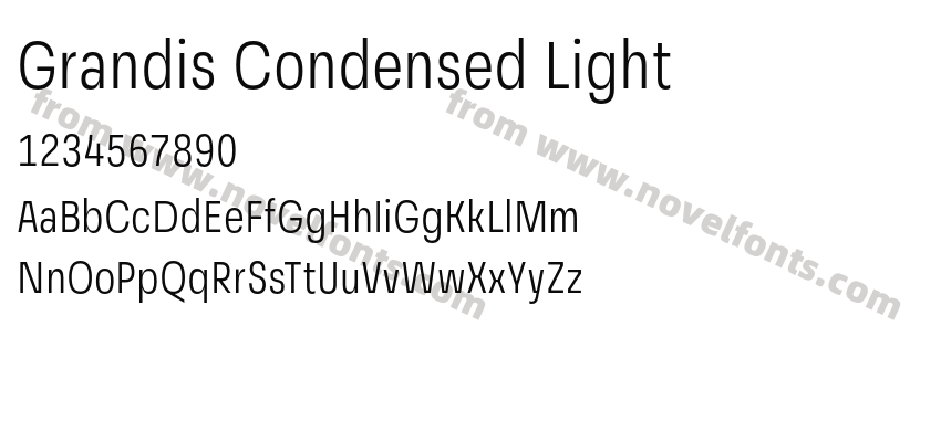 Grandis Condensed LightPreview