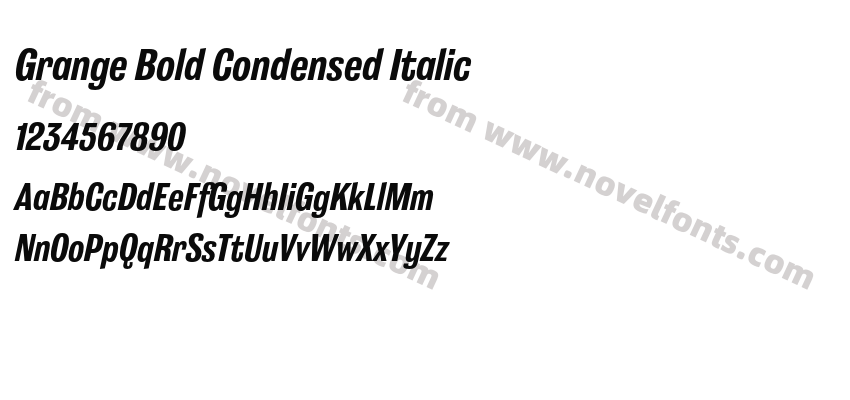 Grange Bold Condensed ItalicPreview