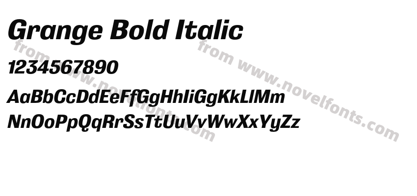 Grange Bold ItalicPreview