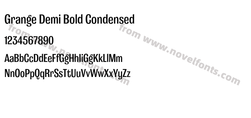 Grange Demi Bold CondensedPreview
