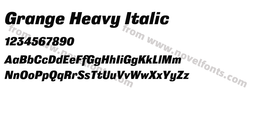 Grange Heavy ItalicPreview
