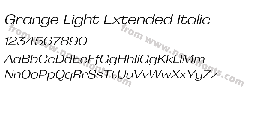 Grange Light Extended ItalicPreview