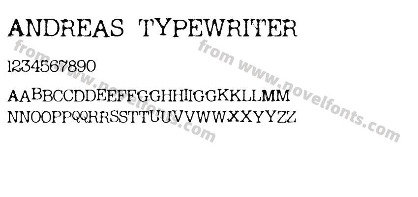 Andreas TypewriterPreview