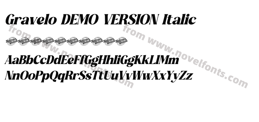 Gravelo DEMO VERSION ItalicPreview