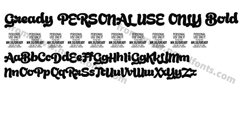 Gready PERSONAL USE ONLY BoldPreview