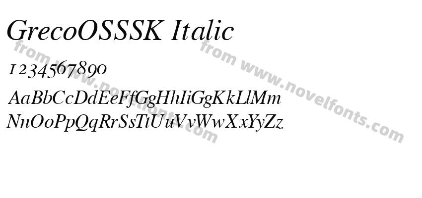 GrecoOSSSK ItalicPreview