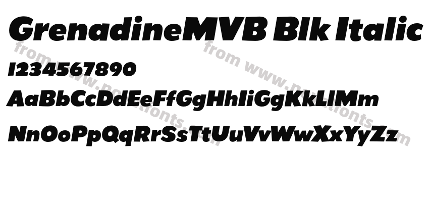 GrenadineMVB Blk ItalicPreview