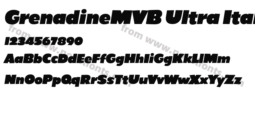 GrenadineMVB Ultra ItalicPreview