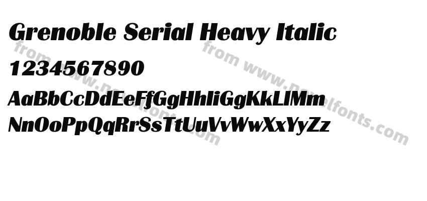Grenoble Serial Heavy ItalicPreview