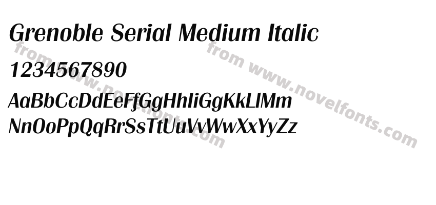 Grenoble Serial Medium ItalicPreview