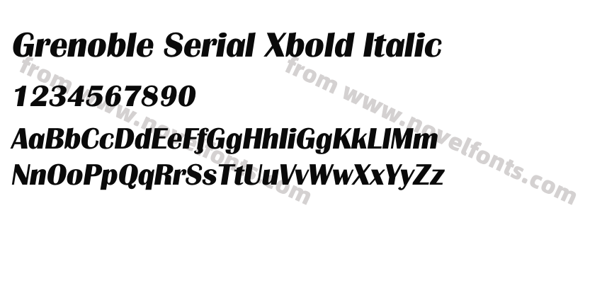 Grenoble Serial Xbold ItalicPreview