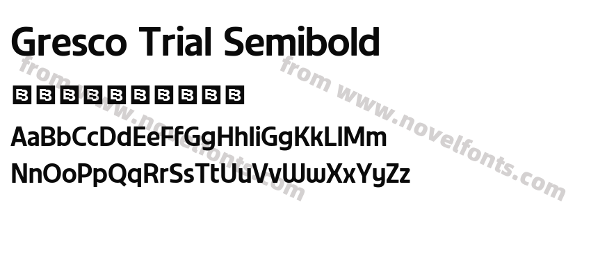 Gresco Trial SemiboldPreview