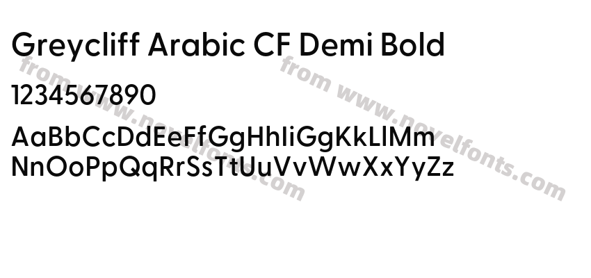 Greycliff Arabic CF Demi BoldPreview