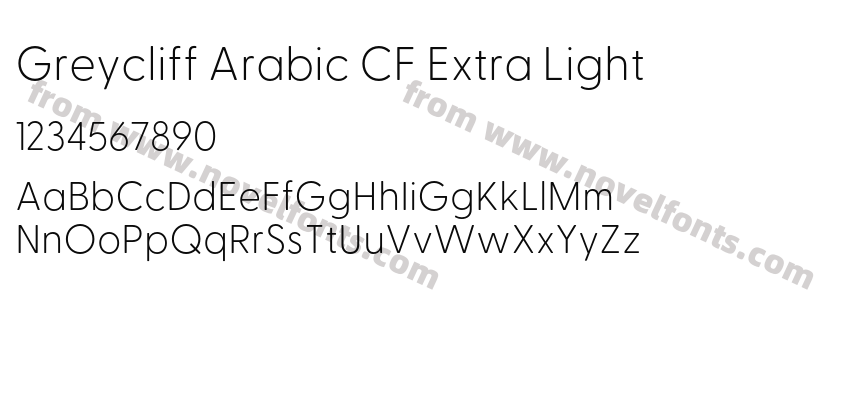 Greycliff Arabic CF Extra LightPreview