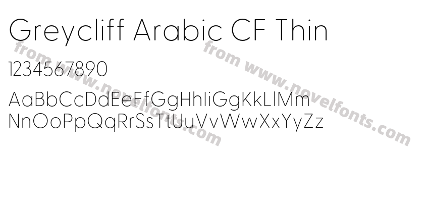 Greycliff Arabic CF ThinPreview