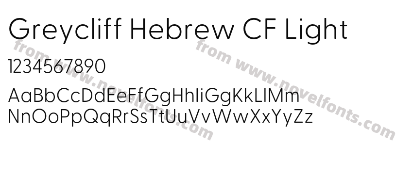 Greycliff Hebrew CF LightPreview