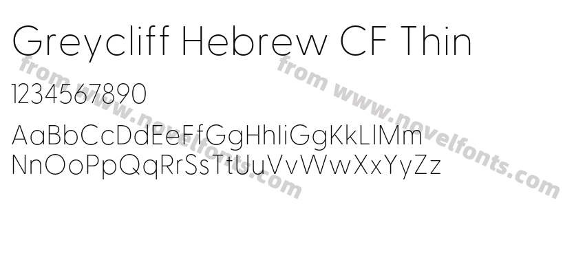 Greycliff Hebrew CF ThinPreview