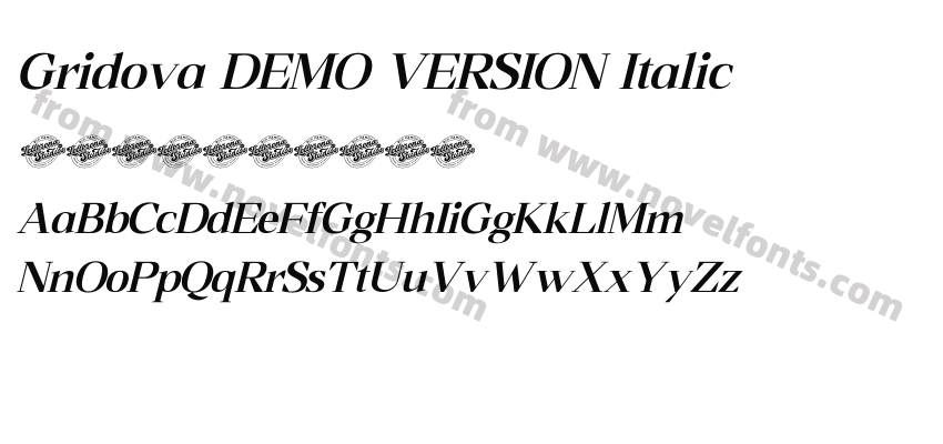 Gridova DEMO VERSION ItalicPreview