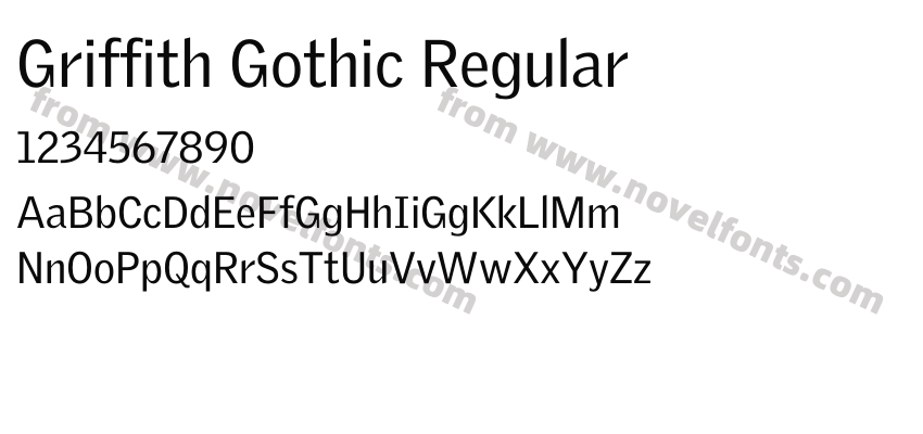 Griffith Gothic RegularPreview
